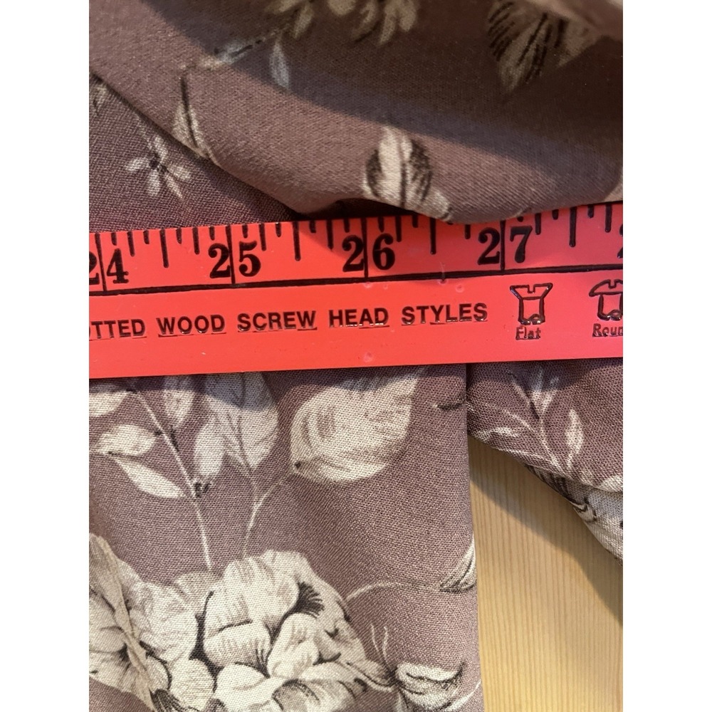 Torrid Peasant Sleeve Pintuck Blouse in Chic Floral Deep Taupe Women's Size 2 - Picture 13 of 13